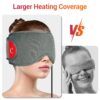 Comfytemp Heated Eye Mask. USB Wearable Eye Heating Pad. Dry Eyes Relief Mask Warm Compress with 3 Heat and Time Settings. Gray - 图片 3