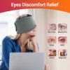 Comfytemp Heated Eye Mask. USB Wearable Eye Heating Pad. Dry Eyes Relief Mask Warm Compress with 3 Heat and Time Settings. Gray - 图片 2