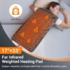 Comfytemp Far Infrared Weighted Heating Pad for Back & Cramps. FSA HSA Eligible 17×33 XXXL Large Electric Heat Pad. Heated Pad for Neck/Shoulder/Leg Deeper Muscle & Pain Relief. Gifts for Women Men - 图片 2