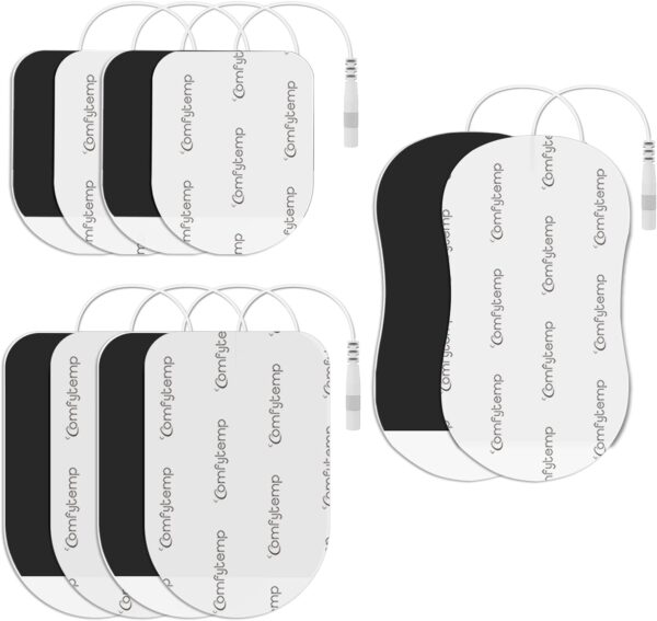 Comfytemp TENS Unit Replacement Pads. 10 Pcs TENS Pads with 3 Sizes